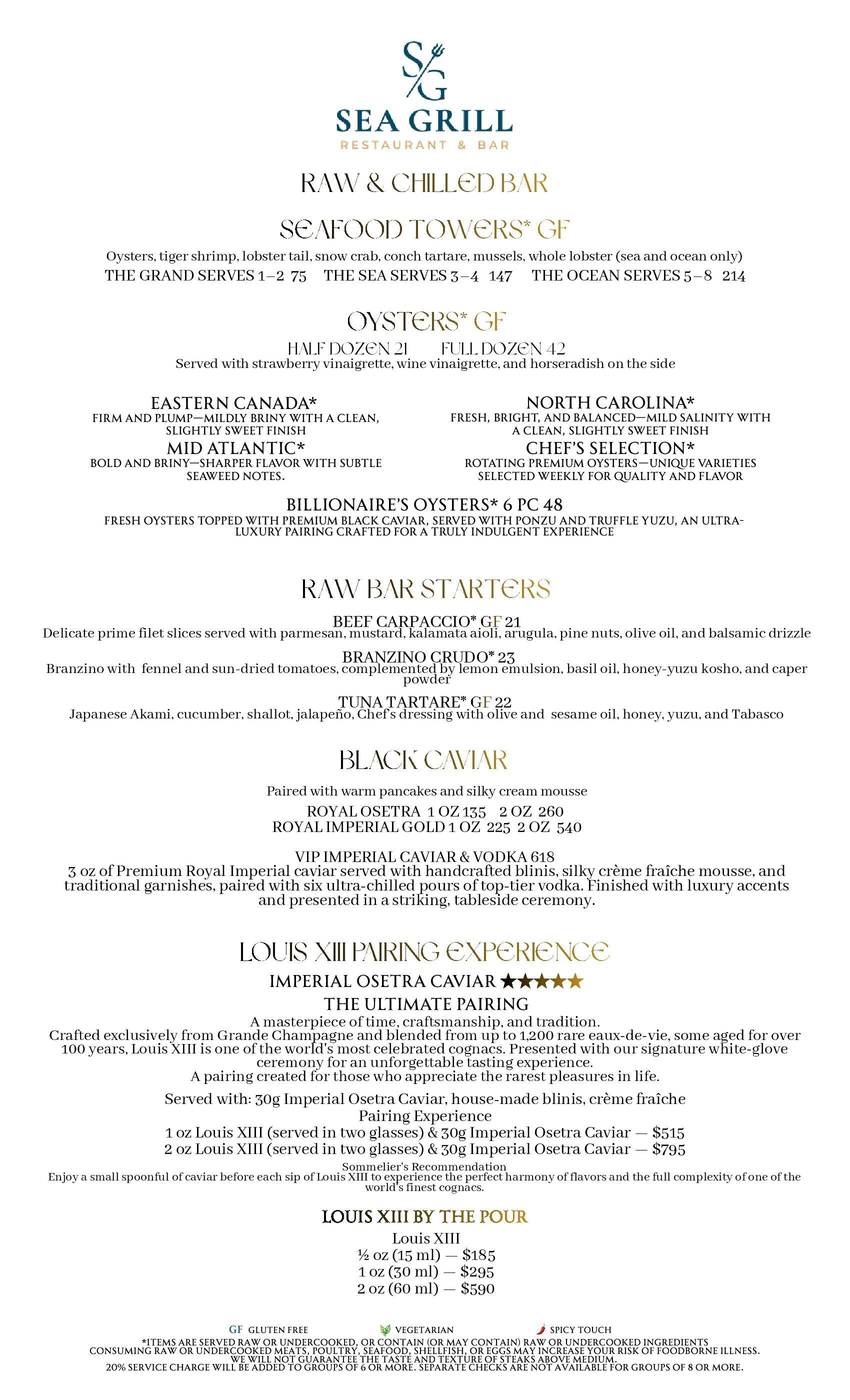 Dinner Menu page 1