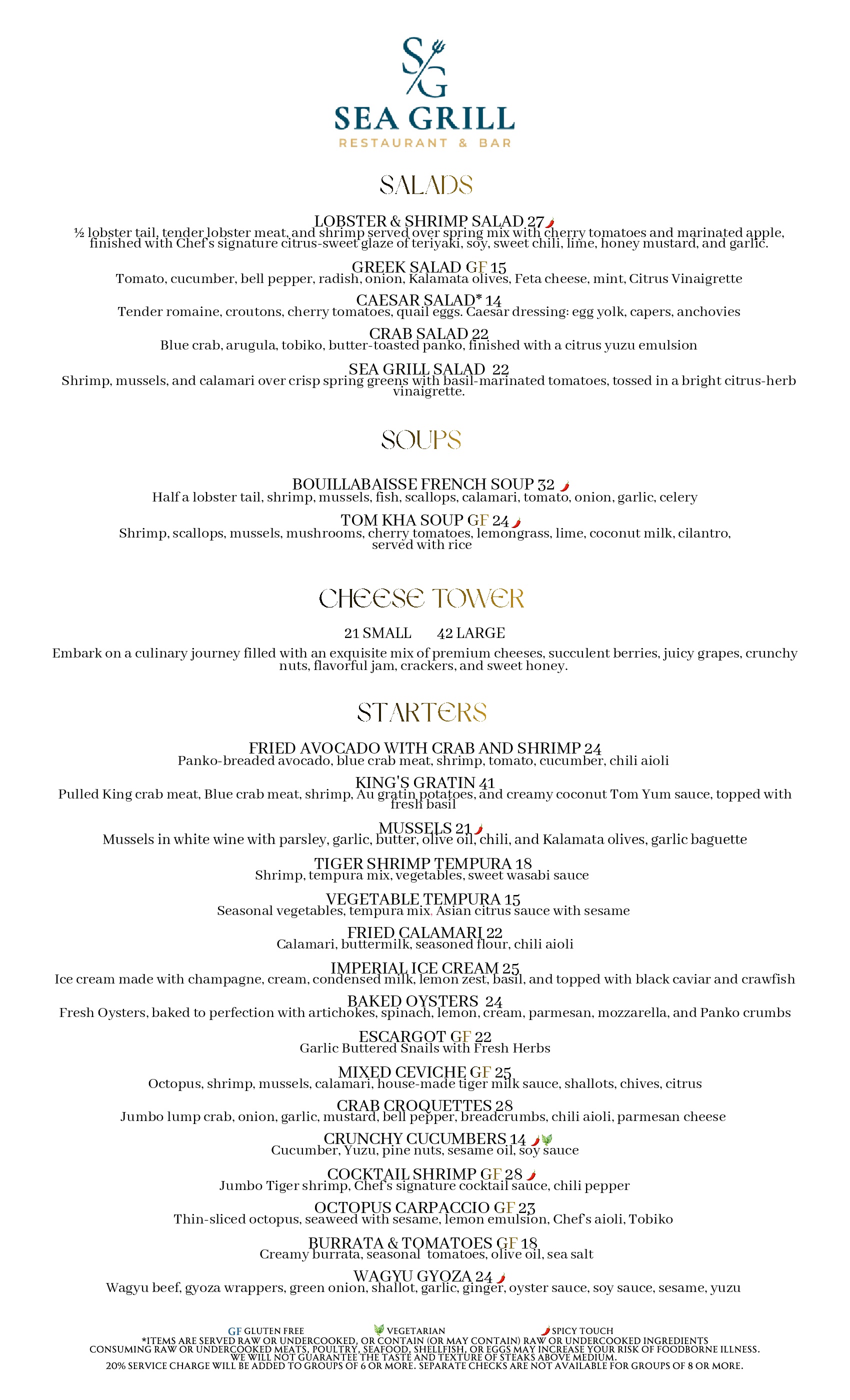 Dinner Menu page 2