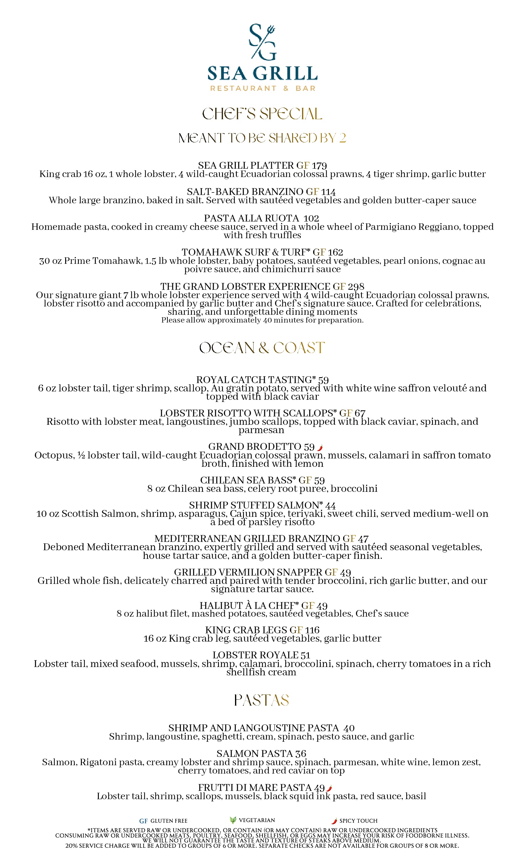 Dinner Menu page 3