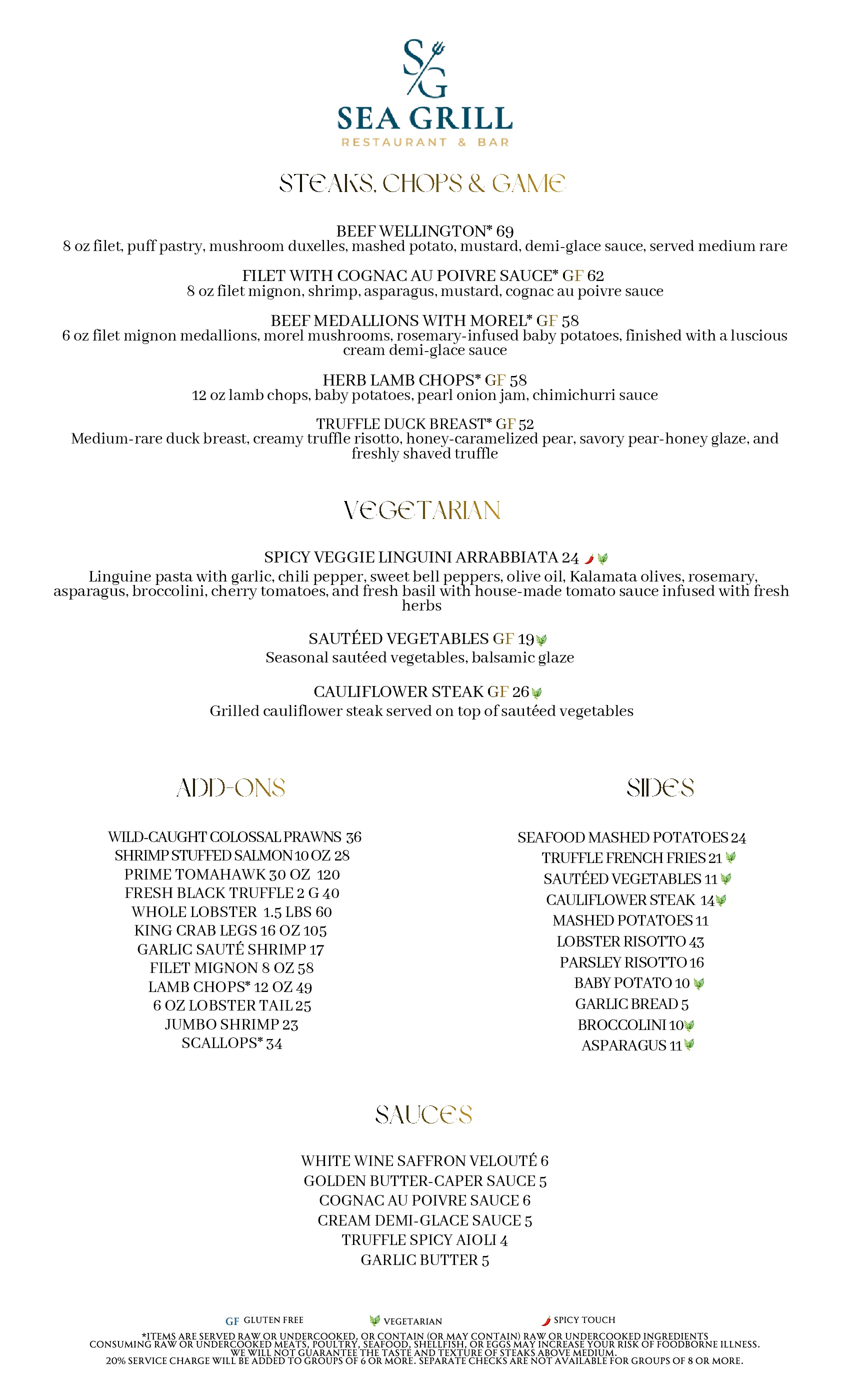 Dinner Menu page 4